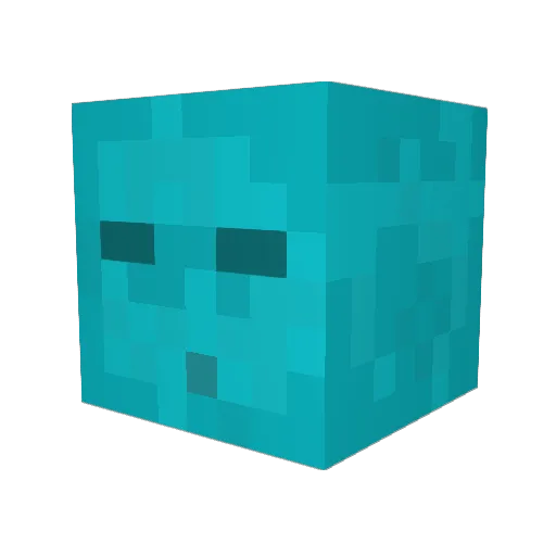 EyePatch_Snake Minecraft avatar head, 3D render