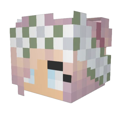EyePotatoManau Minecraft avatar head, 3D render