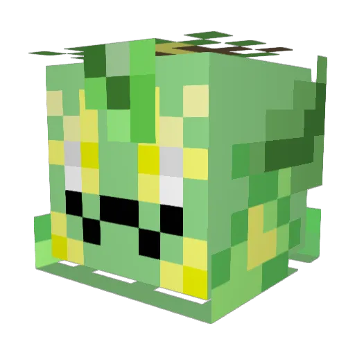 Eyelean32 Minecraft avatar head, 3D render