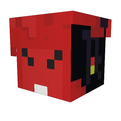 EyelessDino Minecraft avatar head, 3D render