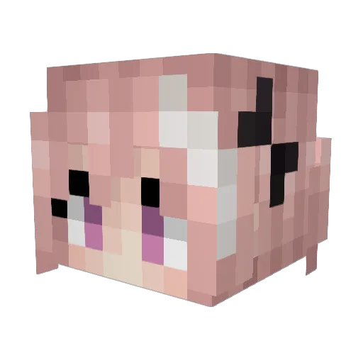 EyelessO Minecraft avatar head, 3D render