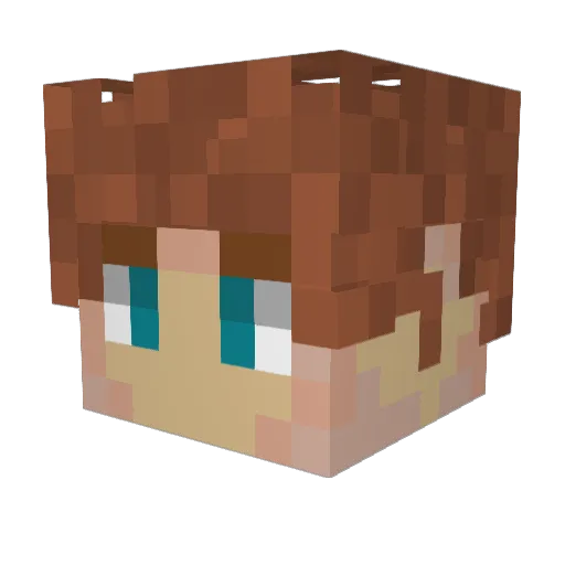 Eyelesstiger Minecraft avatar head, 3D render