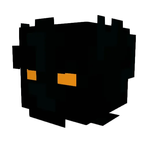 Eyeliner Minecraft avatar head, 3D render