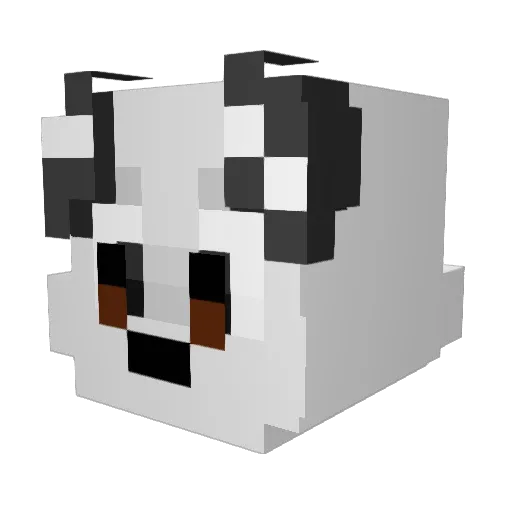 Eyells Minecraft avatar head, 3D render