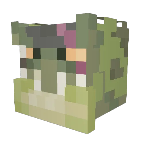 Eyelys Minecraft avatar head, 3D render