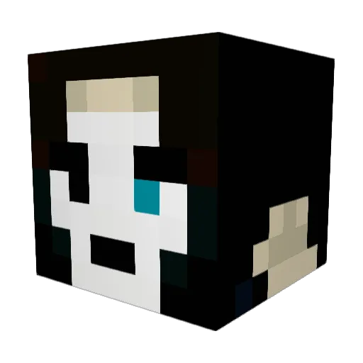 Eyemight Minecraft avatar head, 3D render