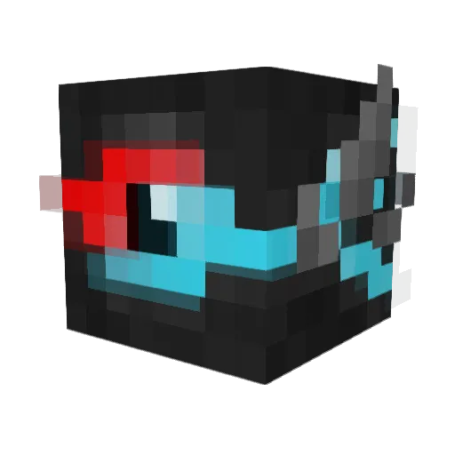 Eyenyte Minecraft avatar head, 3D render