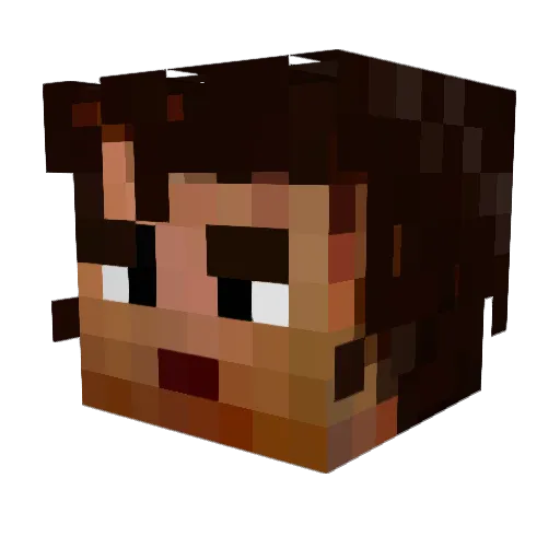EyesackD Minecraft avatar head, 3D render