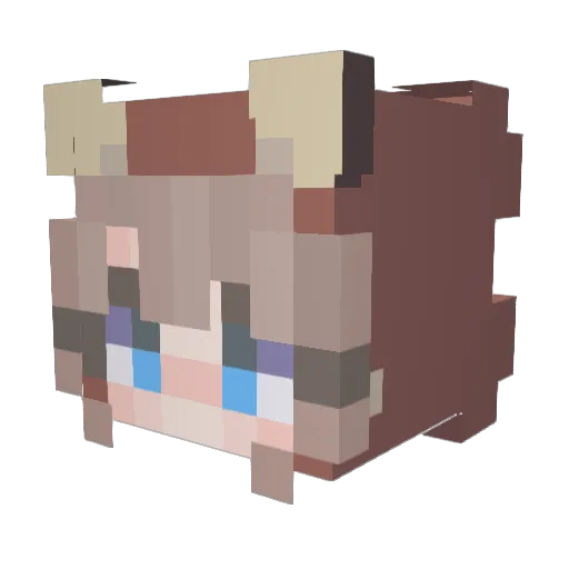 EyesofEl Minecraft avatar head, 3D render