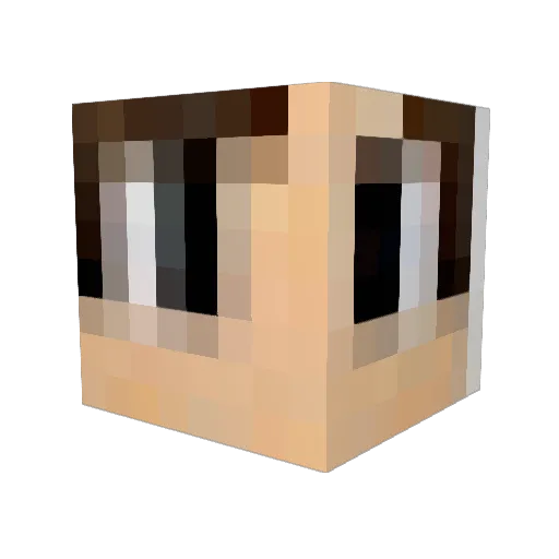 Eyiamooc Minecraft avatar head, 3D render