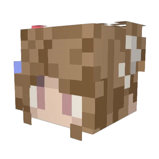 Eyja Minecraft avatar head, 3D render