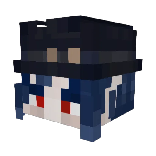 Eyleecoptere Minecraft avatar head, 3D render