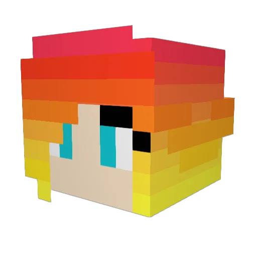 Eyli92 Minecraft avatar head, 3D render