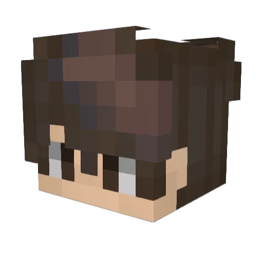 EymYT Minecraft avatar head, 3D render