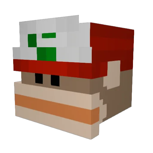 Eymael Minecraft avatar head, 3D render