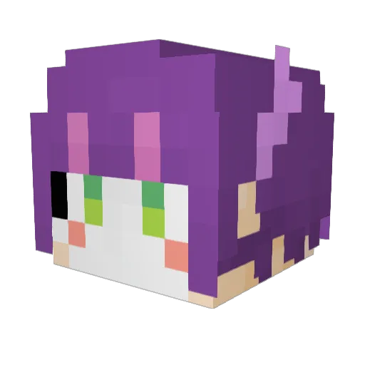 Eyul Minecraft avatar head, 3D render