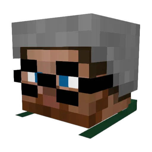 Eyuppo Minecraft avatar head, 3D render