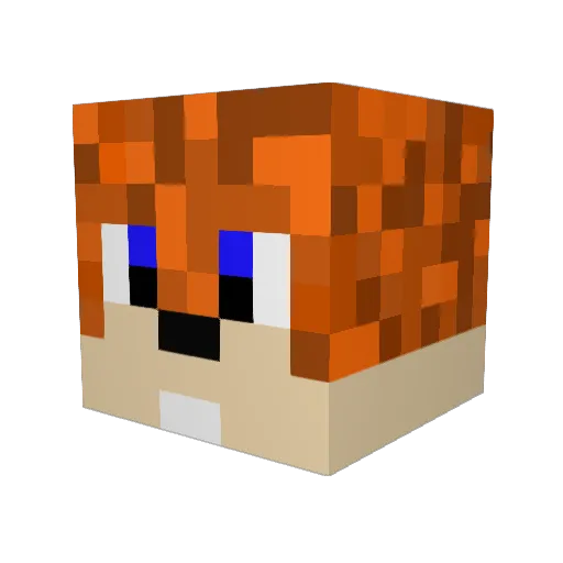 Eyy Minecraft avatar head, 3D render