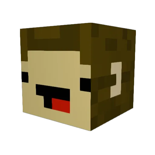 Eyzek Minecraft avatar head, 3D render