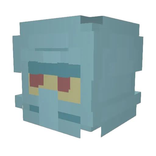 EzBulgs Minecraft avatar head, 3D render