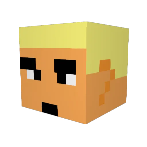 EzHeadshots Minecraft avatar head, 3D render