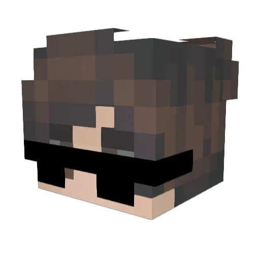 EzLuiiz Minecraft avatar head, 3D render