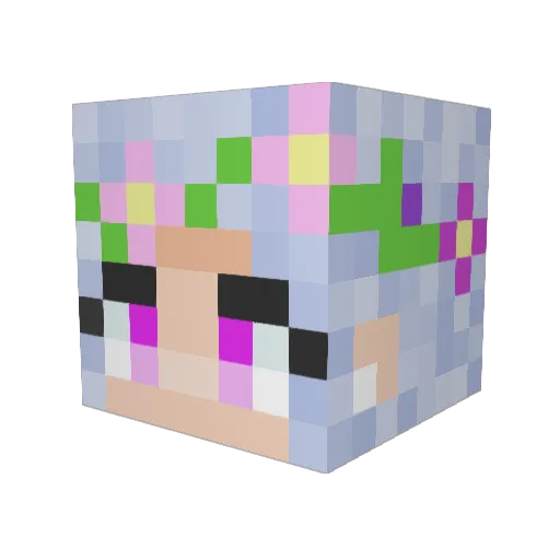 EzPatching Minecraft avatar head, 3D render