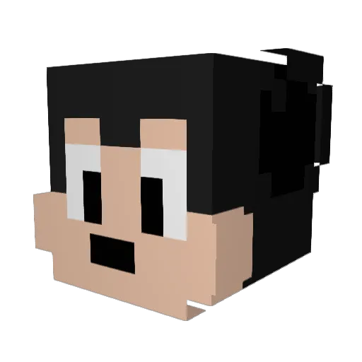 EzTryharder Minecraft avatar head, 3D render