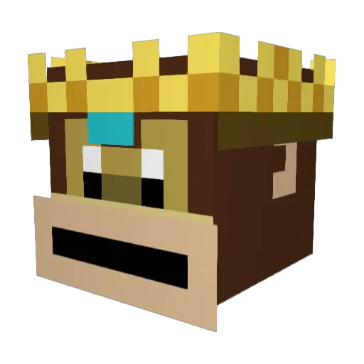 Ez_Vexis Minecraft avatar head, 3D render