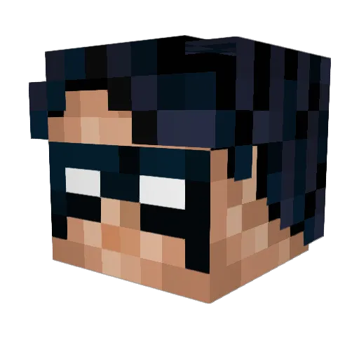 Ez_pass Minecraft avatar head, 3D render