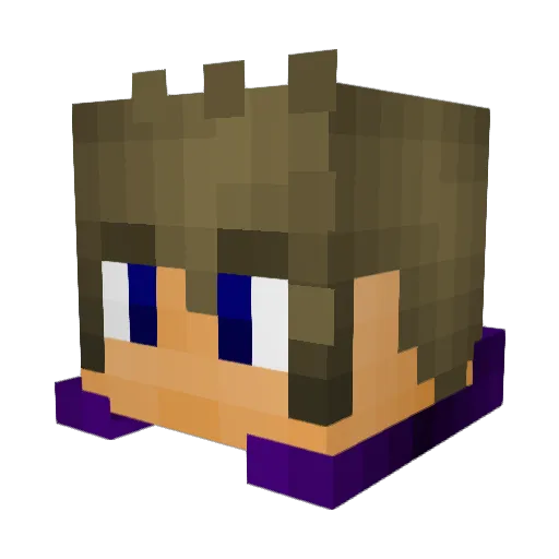 EzaHD Minecraft avatar head, 3D render