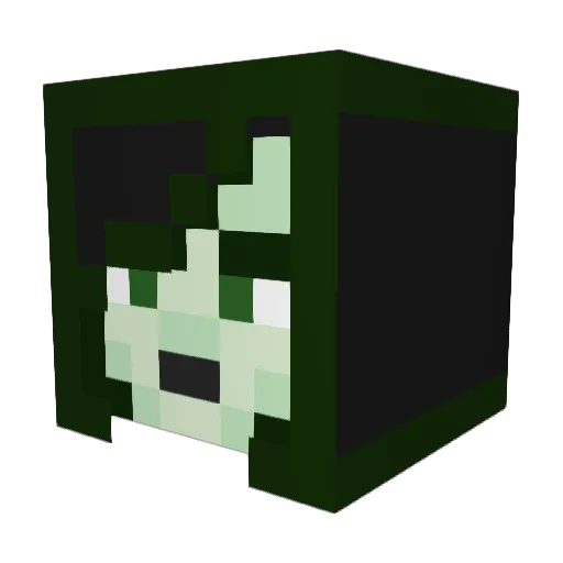 Ezac13 Minecraft avatar head, 3D render