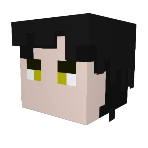 Ezacc Minecraft avatar head, 3D render