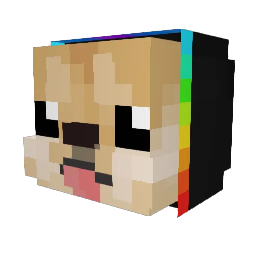 Ezdawg12 Minecraft avatar head, 3D render