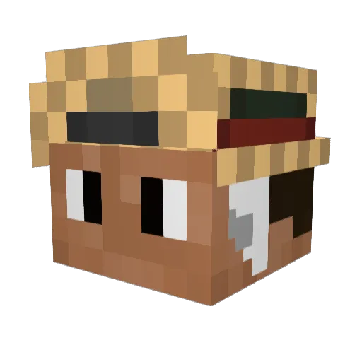 EzeBlessed Minecraft avatar head, 3D render