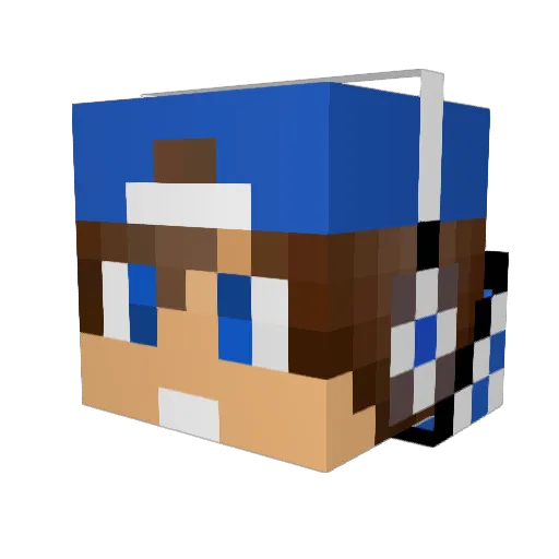 EzeGm Minecraft avatar head, 3D render