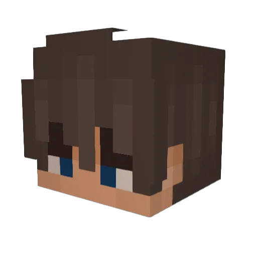 Ezelide Minecraft avatar head, 3D render