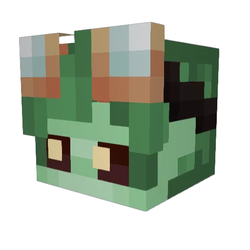 Ezerrr Minecraft avatar head, 3D render