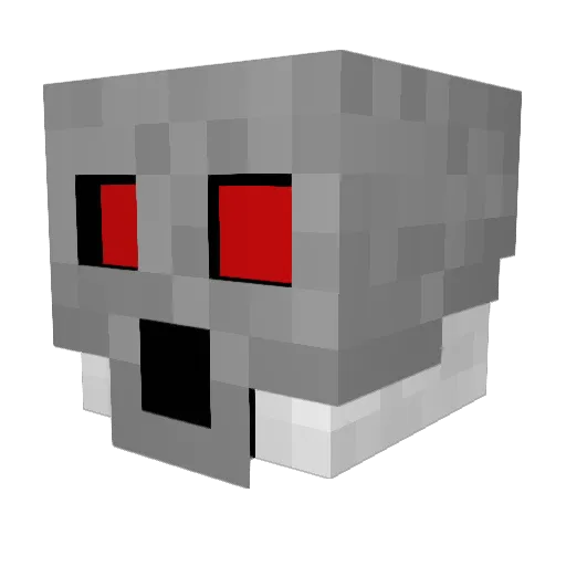 Ezeru Minecraft avatar head, 3D render