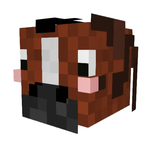 Ezgordified Minecraft avatar head, 3D render