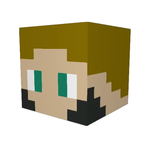 Ezgus16 Minecraft avatar head, 3D render