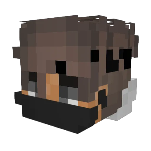 EzhikKayfarik Minecraft avatar head, 3D render