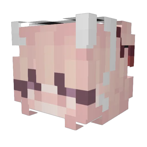 EzhlzhU Minecraft avatar head, 3D render