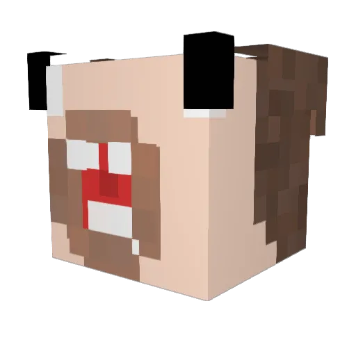 Ezi Minecraft avatar head, 3D render