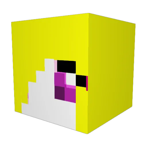 Ezidow Minecraft avatar head, 3D render