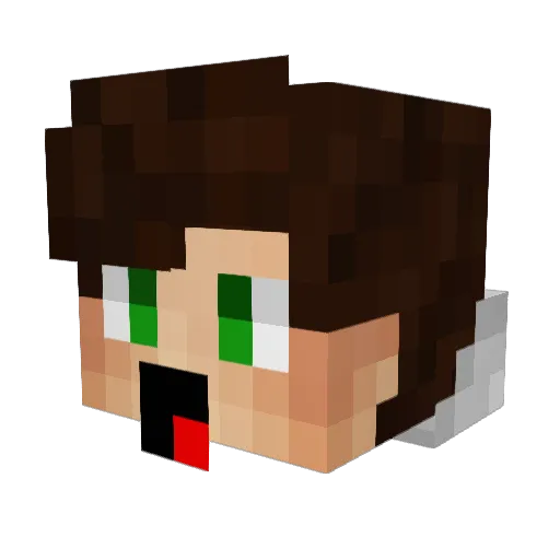 Ezii777 Minecraft avatar head, 3D render