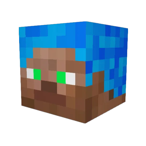Eziia Minecraft avatar head, 3D render