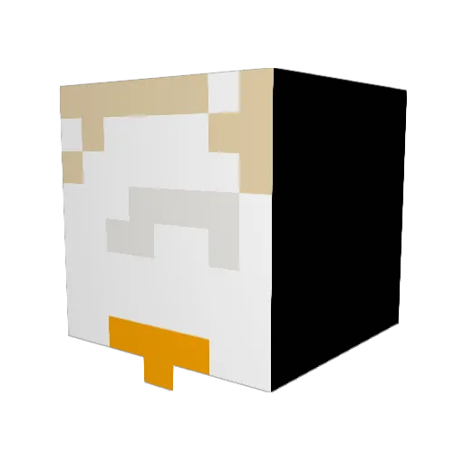 Ezinnn Minecraft avatar head, 3D render