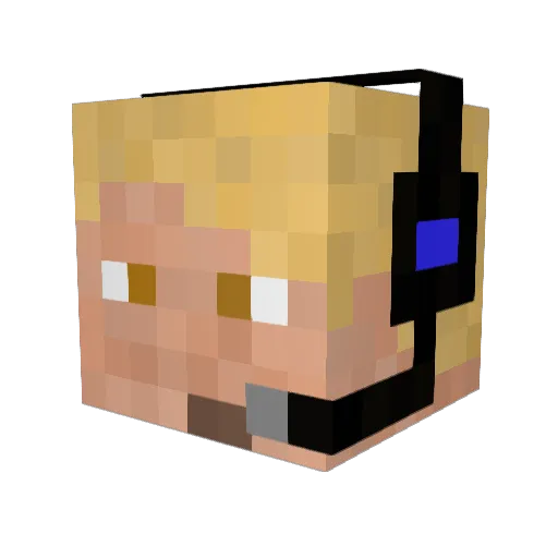 Ezio204 Minecraft avatar head, 3D render