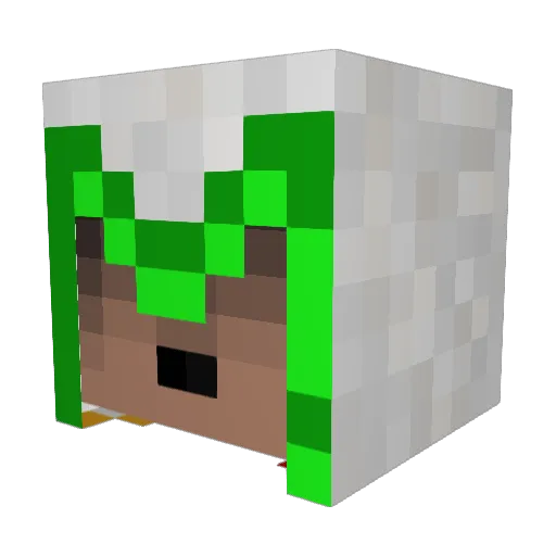 EzioB7 Minecraft avatar head, 3D render